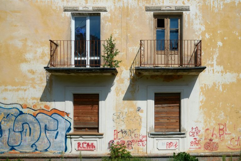 Tagged abandoned building, Minsk