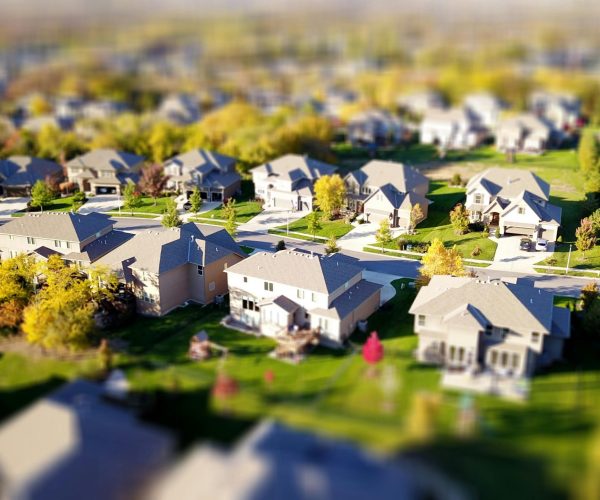 High Angle Shot of Neighborhood